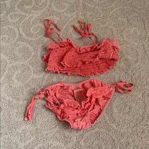 Kids Coral Bikini Set